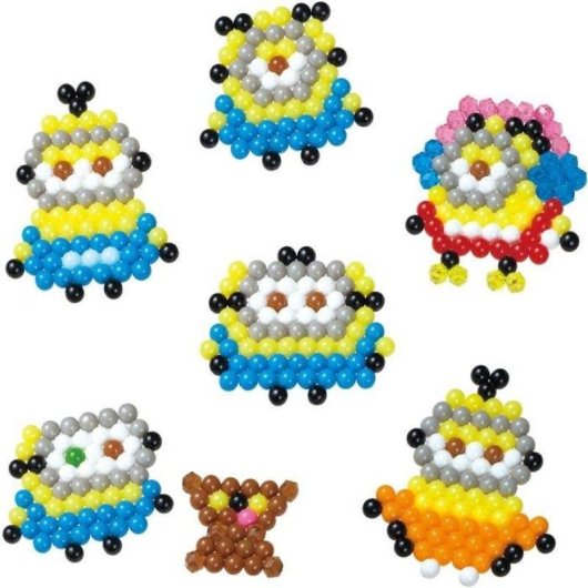 Kit Perline Aquabeads Minions 2 530 Pezzi Multicolori Piastra Quadrata Spruzzino