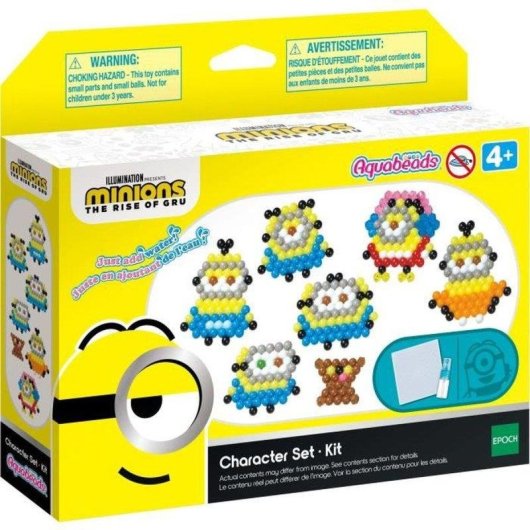 Kit Perline Aquabeads Minions 2 530 Pezzi Multicolori Piastra Quadrata Spruzzino