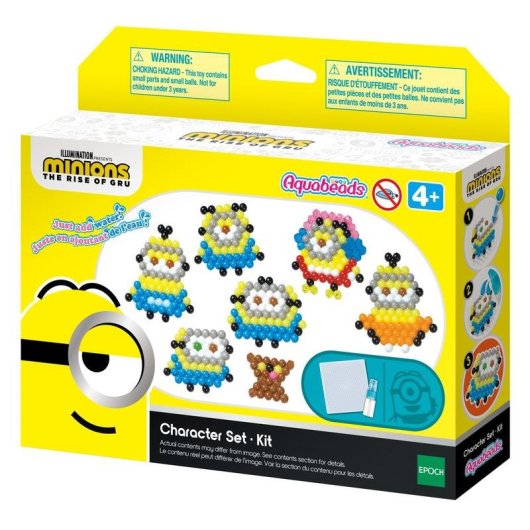 Kit Perline Aquabeads Minions 2 530 Pezzi Multicolori Piastra Quadrata Spruzzino