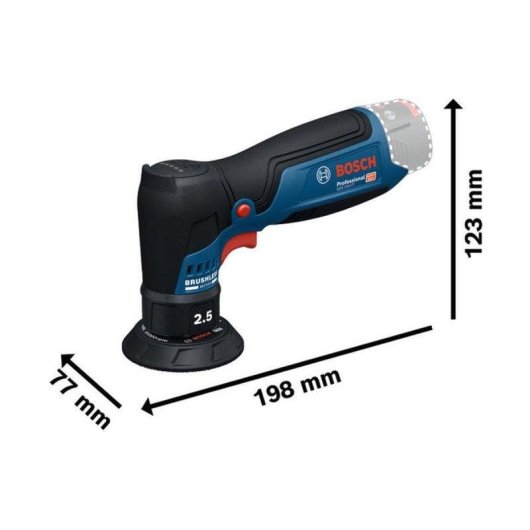 Lijadora excéntrica orbital Bosch Professional GEX 12V-77 77 mm motor sin escobillas