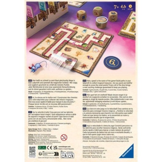 Jogo de Mesa Ravensburger Labyrinth Go! Family Speed 1-4 Jogadores 7+