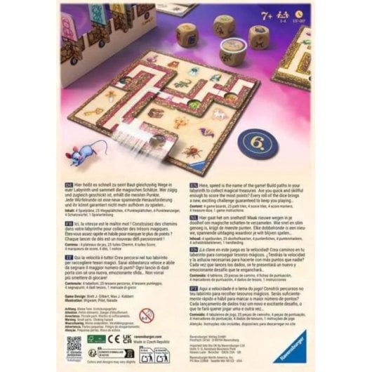 Jogo de Mesa Ravensburger Labyrinth Go! Family Speed 1-4 Jogadores 7+