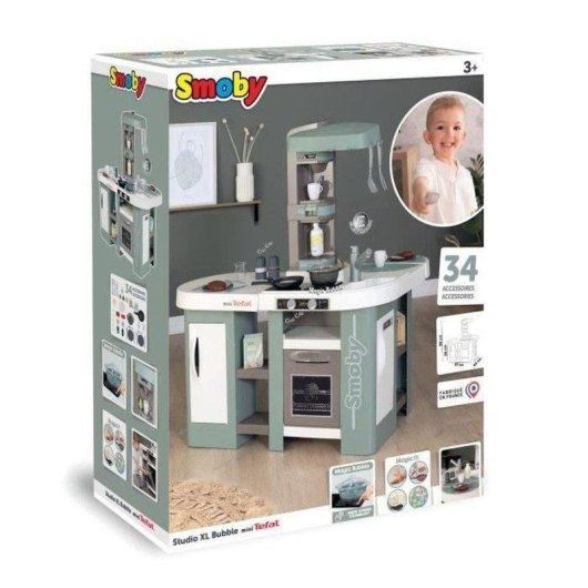Cucina da Gioco Smoby Tefal Studio XL Bubble 360° Magic Bubble 34 Accessori