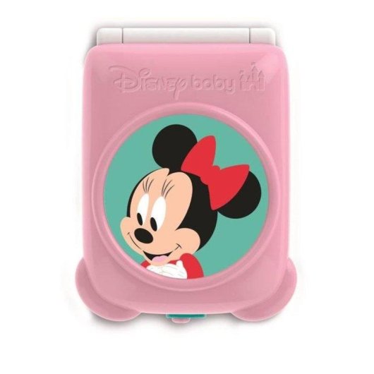 Telefono giocattolo flip Minnie Disney Clementoni con luci, suoni e specchio