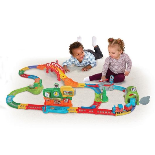 Set de juego educativo VTech Tut Tut Bolides Super Circuit Train con Adam para 1 a 5 años