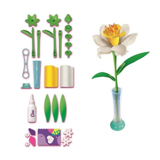 Kit Creativo Clementoni Coltiva i Tuoi Fiori Narciso - 2 Fiori di Carta da Assemblare