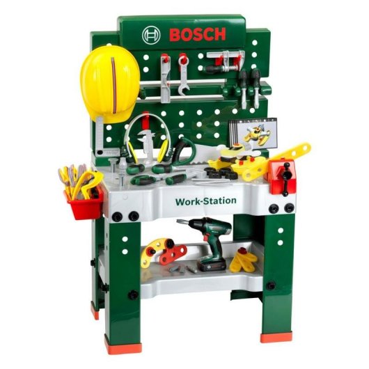 Mesa de trabajo infantil Theo Klein 8469 Bosch con 81 accesorios
