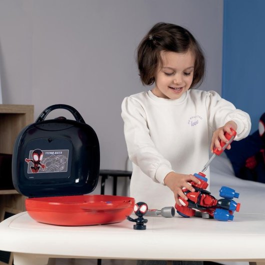 Valigetta Attrezzi Spiderman Smoby Spidey Spin Box 3+ Anni 4 Accessori