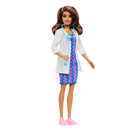 Bambola Barbie Professione Medica JKF76 con Fonendoscopio e Vestibilità Rimovibili