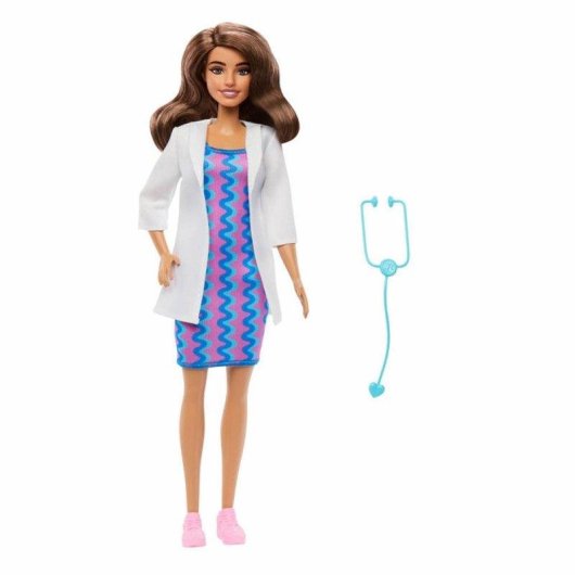 Bambola Barbie Professione Medica JKF76 con Fonendoscopio e Vestibilità Rimovibili