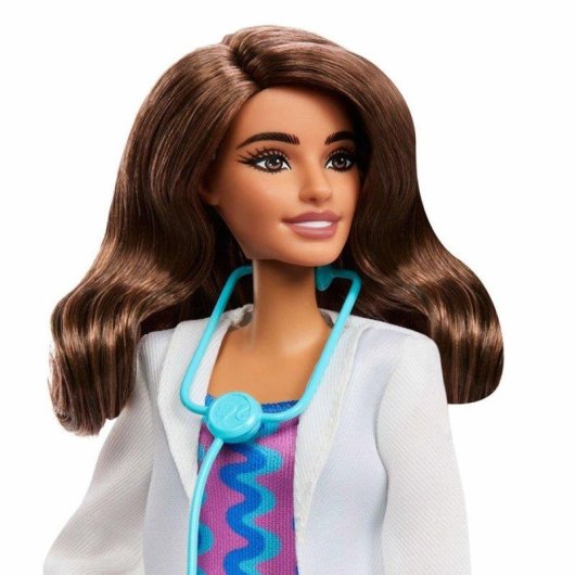 Bambola Barbie Professione Medica JKF76 con Fonendoscopio e Vestibilità Rimovibili