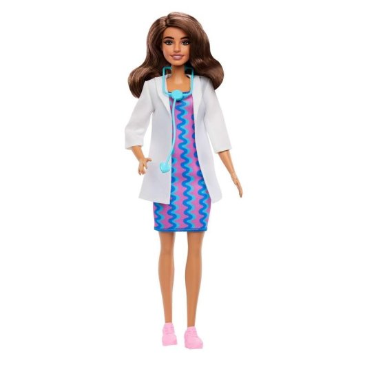 Bambola Barbie Professione Medica JKF76 con Fonendoscopio e Vestibilità Rimovibili