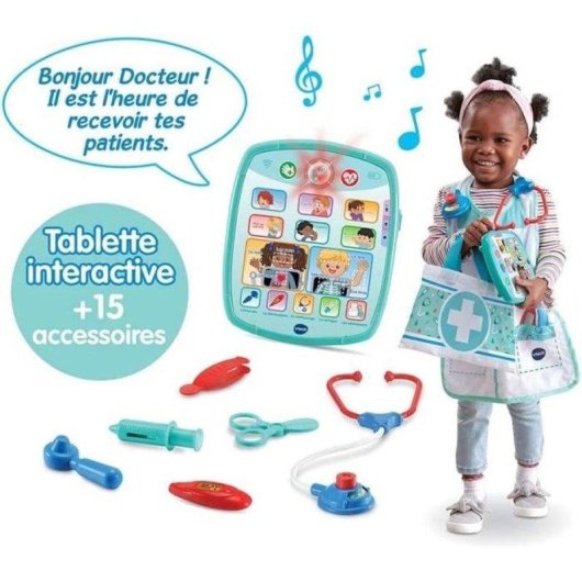 Kit de Juego Médico Electrónico VTech con Tableta Interactiva y 15 Accesorios