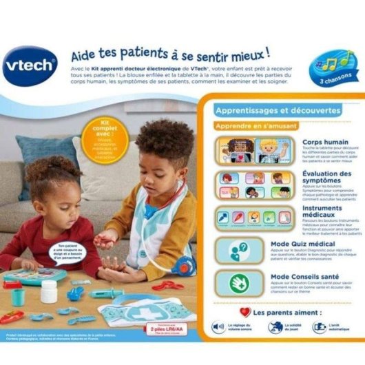 Kit de Juego Médico Electrónico VTech con Tableta Interactiva y 15 Accesorios