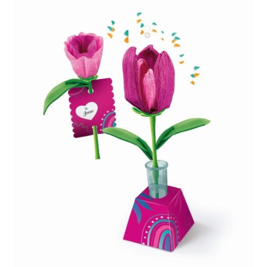 Kit di artigianato per bambini Clementoni Create Your Flowers Tulipano 2 fiori