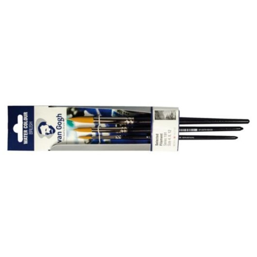Set di pennelli rotondi Van Gogh sintetici 4, 8, 12