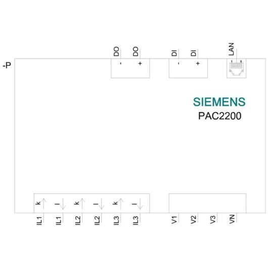 Temporizador elétrico Siemens 7KM2200 medição corrente e kWh IP40