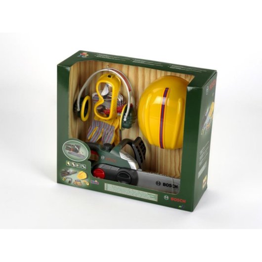 Klein Bosch Mini Set Holzfäller Elektro Motorsäge 5 Teile 3-7 Jahre