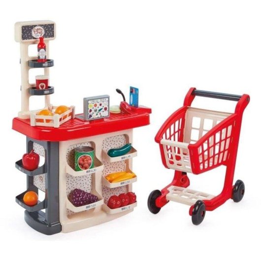 Cassa e Carrello Ecoiffier 1676 Supermercato Gioco di Ruolo
