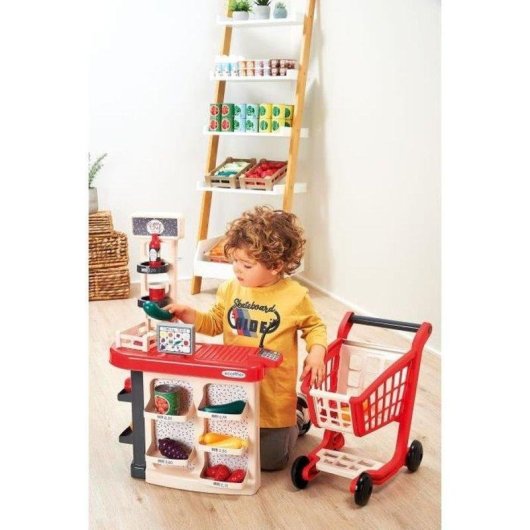 Cassa e Carrello Ecoiffier 1676 Supermercato Gioco di Ruolo