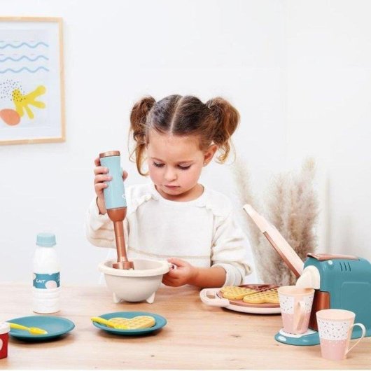 Set Giochi Cucina Bambini Ecoiffier Coffret Gourmand 21 Pezzi con Macchina per Waffle