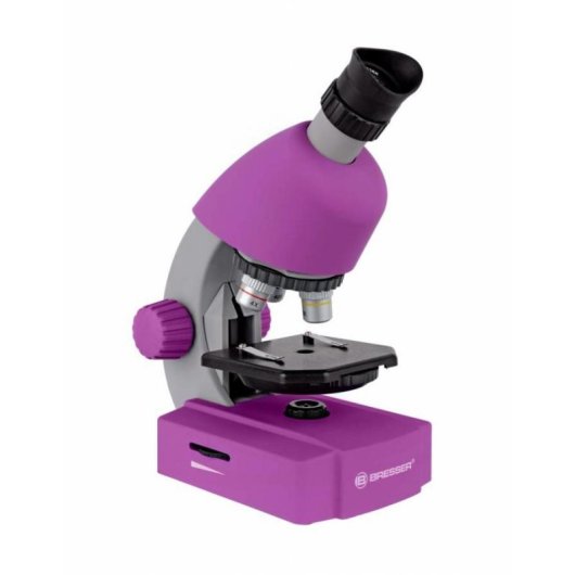 Microscopio óptico Bresser Junior 40x-640x LED violeta