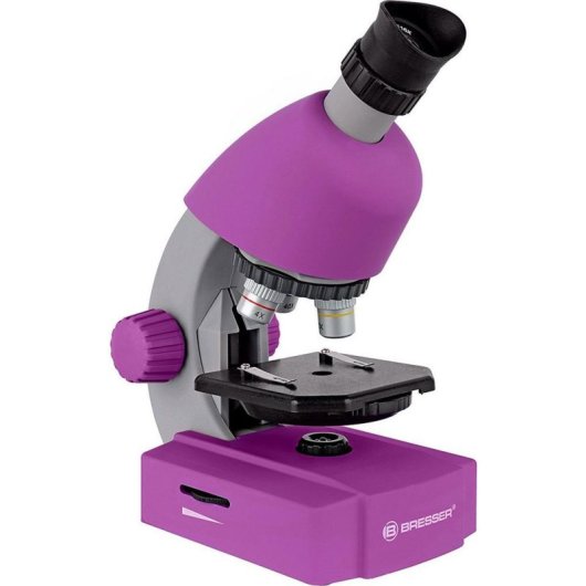Microscopio óptico Bresser Junior 40x-640x LED violeta