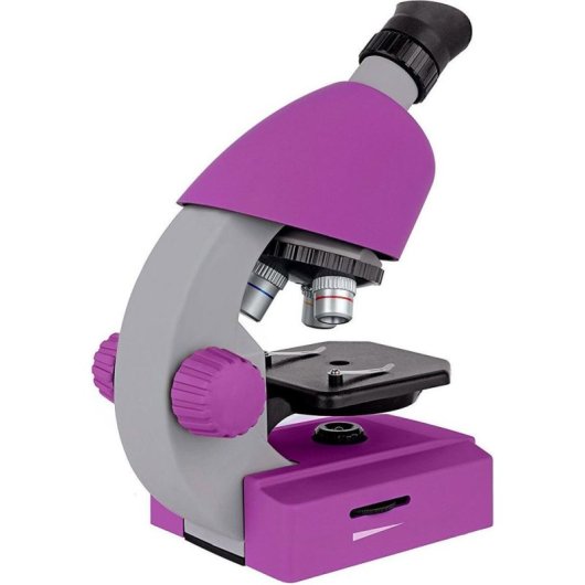 Microscopio óptico Bresser Junior 40x-640x LED violeta