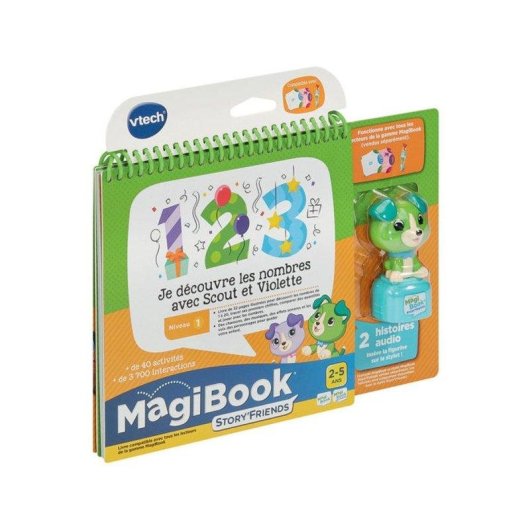 VTech Magibook Story'Friends Livro Atividades 32p Figurine Scout 2-5 anos