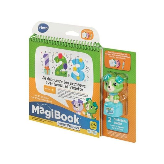 VTech Magibook Story'Friends Livro Atividades 32p Figurine Scout 2-5 anos