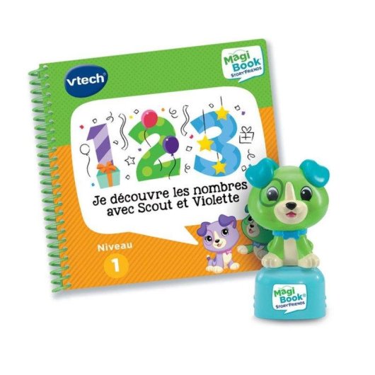 VTech Magibook Story'Friends Livro Atividades 32p Figurine Scout 2-5 anos