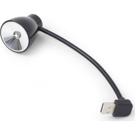 USB-LED-Schreibtischlampe Gembird NL-02 Schwarz mit flexiblem Hals