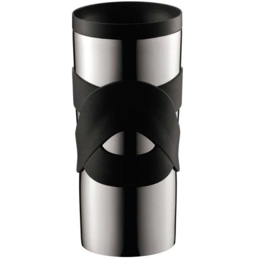 Thermobecher Bodum Travel Mug 0,35 L Edelstahl doppelwandig schwarz