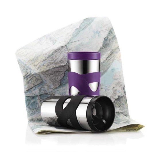 Thermobecher Bodum Travel Mug 0,35 L Edelstahl doppelwandig schwarz
