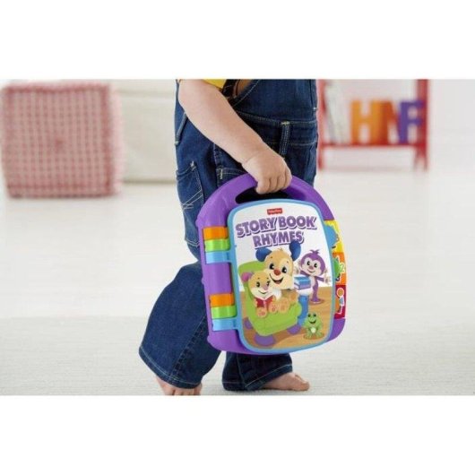 Libro musical interactivo Fisher-Price Laugh & Learn con 6 canciones y botones luminosos