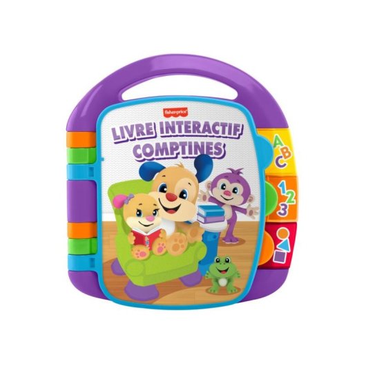 Libro musical interactivo Fisher-Price Laugh & Learn con 6 canciones y botones luminosos
