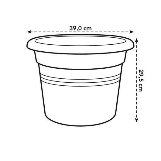 Pot Rond Elho Green Basics Plastique Recyclé Ø40 cm Terracota Mat