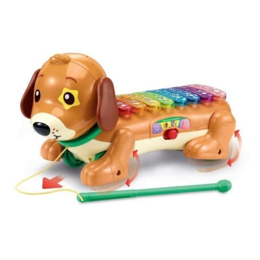 Xilófono perruno arrastrable VTech Baby Elton con 8 teclas luminosas y 3 modos