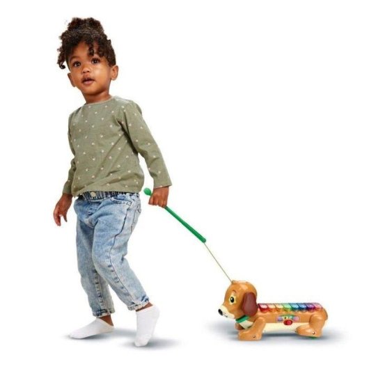 Xilófono perruno arrastrable VTech Baby Elton con 8 teclas luminosas y 3 modos