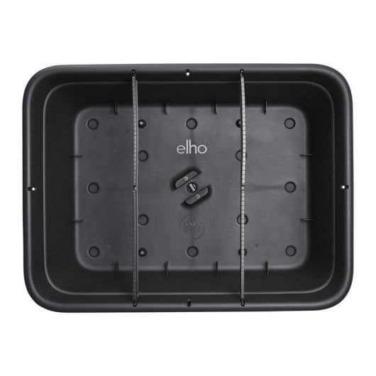Elho Green Basics Jardinière Rectangulaire 84L Plastique 100% Recyclé Avec Drainage