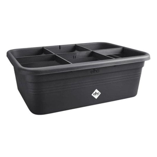 Elho Green Basics Jardinière Rectangulaire 84L Plastique 100% Recyclé Avec Drainage