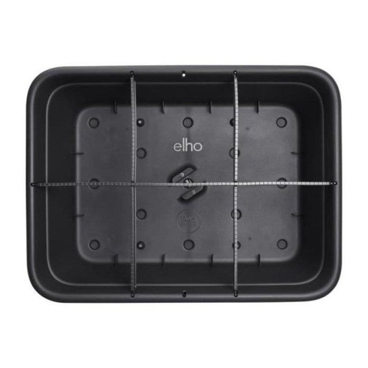 Elho Green Basics Jardinière Rectangulaire 84L Plastique 100% Recyclé Avec Drainage