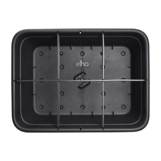 Elho Green Basics Jardinière Rectangulaire 84L Plastique 100% Recyclé Avec Drainage