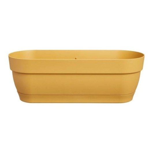 Jardinière Elho Vibia 50 cm Rose Empolvé Réservoir d'Eau Intégré Plastique Recyclé Mat