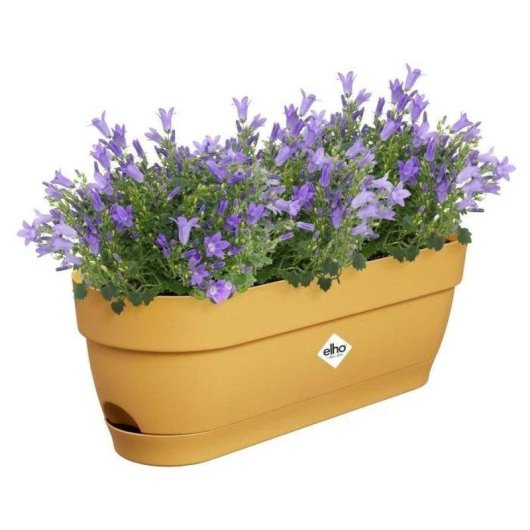 Jardinière Elho Vibia 50 cm Rose Empolvé Réservoir d'Eau Intégré Plastique Recyclé Mat