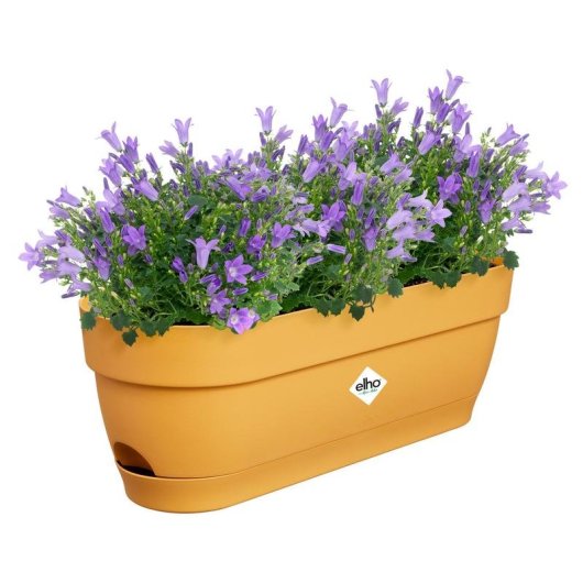 Jardinière Elho Vibia 50 cm Rose Empolvé Réservoir d'Eau Intégré Plastique Recyclé Mat