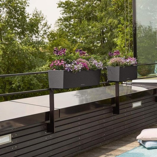 Blumenkasten Lechuza Balconera Stone 80 Beige mit 5L Wassertank