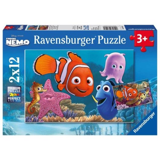 Puzzle Ravensburger Disney·Pixar Nemo Pack 2 Puzzles 12 Pièces + 2 Posters