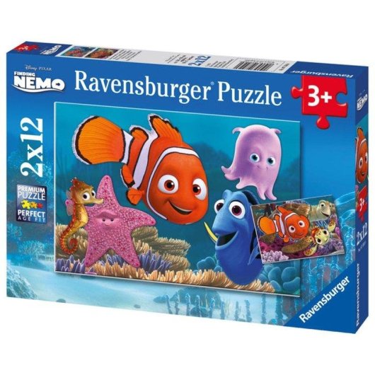 Puzzle Ravensburger Disney·Pixar Nemo Pack 2 Puzzles 12 Pièces + 2 Posters