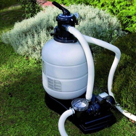 Piscine démontable Gre Kitpr358 3,70 m structure acier liner azul filtre sable